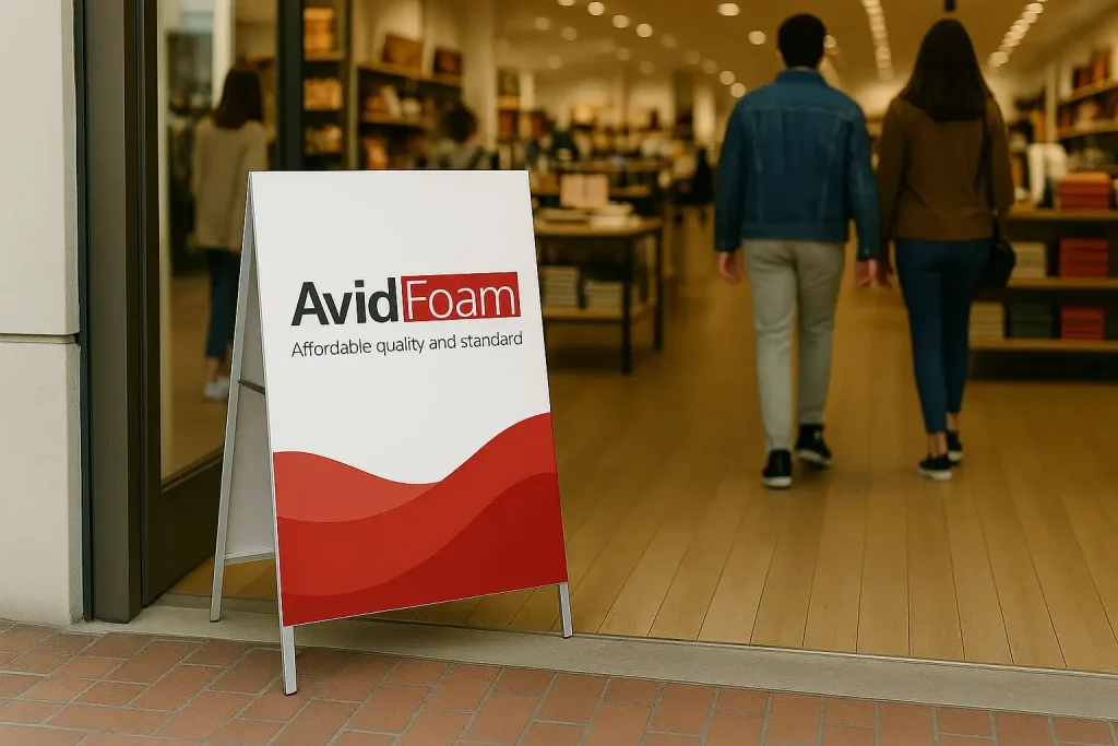 استند تبلیغاتی فوم برد چیست؟ کاربردها، مزایا و قیمت 2 استند تبلیغاتی فوم برد